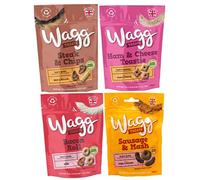 Wagg Dog Treats Bundle Sausage & Mash, Steak & Chips, Bacon Roll, Ham & Cheese Toastie Training Treats for Puppy