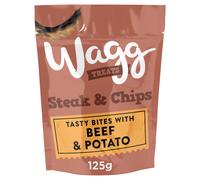 Wagg Dog Treats Steak & Chips 125g, White for All Dogs 8 Weeks and Over