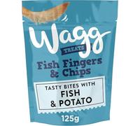 Wagg Fish Finger & Chips Tasty Bites Fish & Potato Dog Treats 125g (Pack of 7) - Oven Baked
