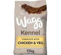 Wagg Kennel Complete Dry Adult Dog Food Chicken & Veg 15kg - Meaty Ingredients Come 1st