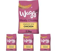 Wagg Meaty Chunks Complete Dry Adult Dog Food Chicken & Veg 2.5kg (Pack of 16) - Meaty & Delicious