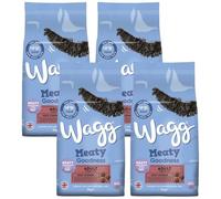 Wagg Meaty Goodness Adult Dry Dog Food Beef Dinner 2kg x 4 - Supports Digestive Health, Teeth, Bones, Skin & Coat with Added Vitamins - No Artificial Flavours with Welari Thank You Card | (4 Pack)