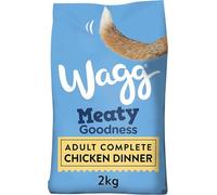 Wagg Meaty Goodness Complete Dry Adult Dog Food Chicken Dinner 2kg (Pack of 4) - Meaty Ingredients Come 1st