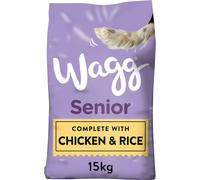 Wagg Senior Complete Dry Dog Food Chicken & Rice 15kg - 28% Meaty Ingredients