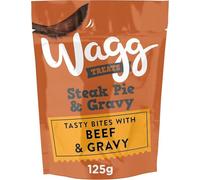 Wagg Steak Pie Tasty Bites Beef & Gravy Dog Treats 125g (Pack of 7) - Oven Baked