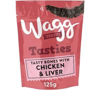 Wagg Tasty Bones Dog Treats with Chicken & Liver 125 G - Pack of 7