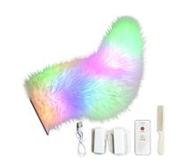 Wagging Tail for Car,Rechargeable Remote Control LED Lights Ornament - Cute Fuzzy Moving Tail | for Auto, RV, SUV, Truck, Motorcycle, Vehicles, Rear, Home, Holiday, Party, Trip, Commuting
