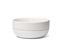 Waggo Ceramic Cling Dog Bowl with Rubber Bottom for Small and Large Breeds - Heavyweight Bowl with Anti-Skid Non Slip Rubber Bottom, Dishwasher Safe (Large, White)