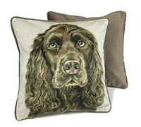 WaggyDogz Brown-Chocolate Cocker Spaniel Luxury Dog Cushion/Pillow by Christine Varley (CUS-UK269)