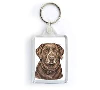 WaggyDogz Chocolate Labrador Dog Keyring (KRG-105)