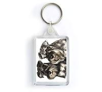 WaggyDogz Miniature Schnauzer Pair Dog Keyring (KRG-58)