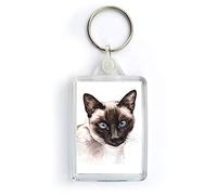 WaggyDogz Siamese Cat Keyring (KRG-EC12)