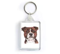 WaggyDogz Staffordshire Bull Terrier Dog Keyring (KRG-175)