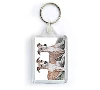 WaggyDogz Whippet Pair Dog Keyring (KRG-172)