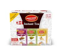 Wagh Bakri Instant Tea Premix, 4 Sachets Each of Elaichi, Ginger Masala