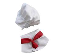 WAGHAVEN Dog Chef Costume, 2 Pack Dog Halloween Costumes Chef Hat and Tie Collar Set, Pet Uniform Clothes for Small Dogs Cats Puppy Kitten