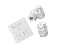 WAGHAVEN Duty 86 Type 4 Port Networking Wall Plate Ethernet Module Data Transmission Flame Retardant Socket Accessories Home Networking Panel