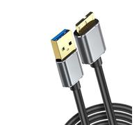 WAGHAVEN Fast Speed USB3.0 MicroB Data Cable for Hard Drive Fast Syncs and Charging MicroB Cable for External Storage