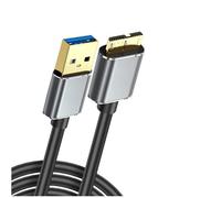 WAGHAVEN Fast Speed USB3.0 MicroB Data Cable for Hard Drive Fast Syncs and Charging MicroB Cable for External Storage