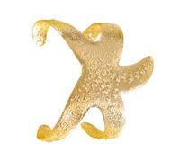 WAGHAVEN Metallic Sea Star Arm Cuff Statement Adjustable Wristband Minimalist Arm Jewelry Bangle for Her Opening Band