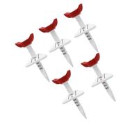 WAGHAVEN Nylon Golf Set with Guide Lines, 5 Pack Ball Tees for Bucket and Consistent Ball Setup Use for Golfers Golf Set with Visible Guide Lines with