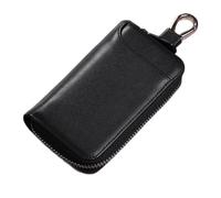 WAGHAVEN Practical PU Leather Organizers with Hooks Zippers Closure Card Holder Keychain Case Wallet Compact Travel Essential Multifunctional Case
