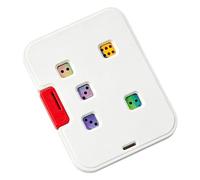 WAGHAVEN Press Type Number Card Mechanical ABS Table Game Tool, Pocket Random Roller for Board Games and Travel Play Rounds Plastics Die for Games