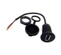 WAGHAVEN USB a Female Connectors with Locking Nut Great for Marine Automotive Motorcycle Instrument Panel Charging and Data Sync Motorcycle USB Charging Port