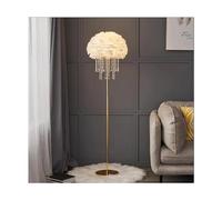 WAGLOS Standing Lamps Nordic Floor Lamp Metal High Pole Lamp With Remote Control Floor Light Stepless Dimmable Feather Lampshades Standing Lamp Exquisite design