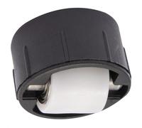 Wagner 01701601 Swivel Castor/Countersunk Roller - Diameter 15 mm, Hard, Ball Bearing Housing Plastic Black Diameter 26/25 x 13/5 mm, Metal Pin, Load Capacity 50 kg - Made in Germany