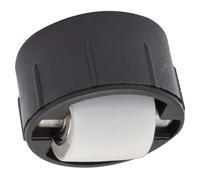 Wagner 01702701 Soft Swivel Castor/Countersunk Roller - Diameter 15 mm, Ball Bearing, Soft Plastic Housing Black Diameter 26/25 x 13/5 mm, Metal Pin, Load Capacity 50 kg - Made in Germany