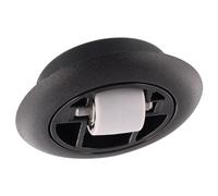 Wagner 01709401 Swivel Castor/Countersunk Roller - Diameter 15 mm, Hard, Ball Bearing & Ball Bearing Ring, Black Plastic Housing Diameter 55/40 x 11/8 mm, Metal Pin, Load Capacity 50 kg - Made in