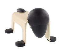 Wagner 15520601 Floor Door Stop Dog Door Stop - 105 x 70 x 60 mm, Cream/Beige, for Standing, Industrial Steel Coated, Buffer and Feet Made of Black Rubber