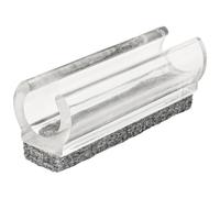 Wagner Clamping Shell Sliders for Round Tubes, 4 Pieces, 50 x 11/12 x 11/19 mm, Felt 8 mm, Transparent Plastic, Made in Germany, 15069099