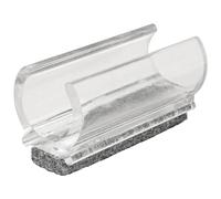 Wagner Clamping Shell Sliders for Round Tubes, 4 Pieces, 50 x 12/19 x 17/25 mm, Felt 8 mm, Transparent Plastic, Made in Germany, 15069299