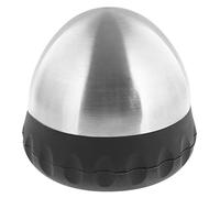 Wagner Dome, Floor Door Stop, Diameter 90-95 x 75 mm, for Standing, Industrial Steel in high-Quality Stainless Steel Look, Buffer Made of Black Rubber, 850 g, 15521101