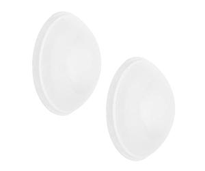 WAGNER Door Buffer Screw OR Glue SATINED 2pcs. Set - Ø 40 x 12 mm, Stroke Bumper Made of high Class Synthetic, to be Screwed or glued on Walls - 15234112