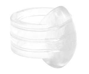 Wagner Door/Window Handle Buffer Ring 4pcs. Set - Ø 18 x 24 x 15 mm, Transparent Buffer Made of high Class Synthetics, to be Attached by Pushing on to Handle - 15301704