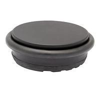 WAGNER Doorstop Big Disk Color Black MAT - Ø 98 x 30 mm, Black mat, Premium Buffer Made of Coated Industry Steel, Thermostatic Rubber, to be Placed on The Floor, 750 g - 15519301