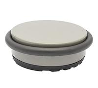 WAGNER Doorstop Big Disk Color Middle Grey - Ø 98 x 30 mm, Middle Grey, Premium Buffer Made of Coated Industry Steel, Thermostatic Rubber, to be Placed on The Floor, 750 g - 15516701