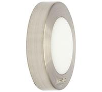 Wagner Doorstop Screw OR Glue WALL - Ø 38 x 10 mm, Stroke Bumper Made of die-cast zinc with Stainless Steel Look + Soft White Thermostatic Rubber, to be Screwed or glued on Walls - 15514111