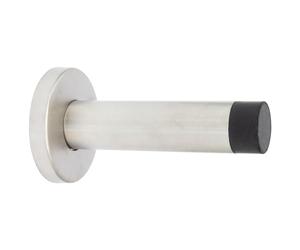 Wagner Doorstop Stick Design - Ø 46 x 85 mm, Design Buffer Made of satinised die-cast zinc + Soft Thermostatic Rubber, to be Screwed on Walls, Protects Door and Wall - 15806411