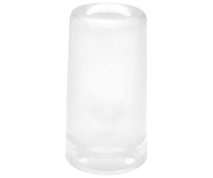 Wagner Doorstop Volcano Big - Ø 40 x 73 mm, Transparent Retro Style Buffer Made of Solid Rubber, to be Screwed on Floors or Walls - 15207421