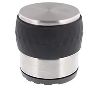WAGNER Floor Door Stopper New Tower - Diameter 70 x 70 mm, for Standing, Industrial Steel in High-Quality Stainless Steel Look, Buffer Made of Black Rubber, 800 g - 15521201