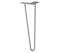 WAGNER furniture leg/table leg/furniture foot - HAIRPIN LEG - retro style - steel powder-coated vintage, 12 x 12 x 40 cm, leg conical/sloping, with integrated screw-on plate - 12824701