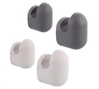 WAGNER - hooks4home - Design Wall Hooks Pill 4pcs. Set - 51 x 32 x 37 mm & 76 x 47 x 55 mm, for Clothes, Bags, Hats etc., Made of Recycled Organic Plastic, Black - Made in Germany - 17041124