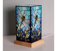 Wagner Life LED table lamp Art Light Dragonfly, wooden base, acrylic, colourful