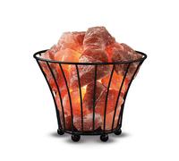 Wagner Life Salt lamp fire basket, small, black, amber