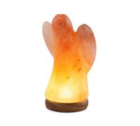 Wagner Life Small salt lamp ENGEL, wooden base, USB connection, amber