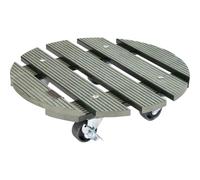 WAGNER Plant Roller WPC FSC® Diameter 29 x 7.5 cm, Flower Roller for Outdoor and Indoor Use, Bucket Roller FSC® Wood Plastic Composite, Green, 2 Locks, Load Capacity 100 kg - 20052801